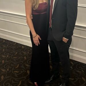 Like New- Club L London Port Velvet Bandeau Maxi Dress